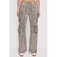 thumbnail image 5 of Women's Acid Wash Straight Leg Utility Jeans, 5 of 5