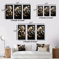thumbnail image 4 of Designart "Tulips in Blue and Gold Radiance I" Floral & Botanical Framed Wall Art Set Of 3 - Blue Tulip Frame Canvas Set For Living Room Decor, 4 of 6