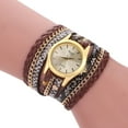 thumbnail image 4 of LNKOO Fashion Women Wrist Watches Bracelet Crystal Leather Watch Dress Analog Quartz Brown, 4 of 5