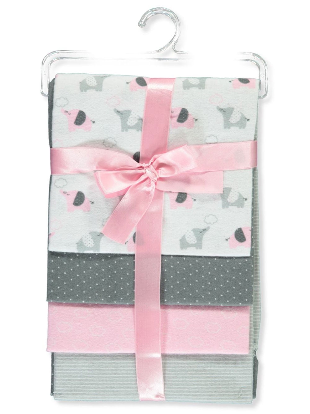 Zak & Zoey Baby Girls' Elephant 4Pack Receiving Blankets