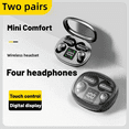 thumbnail image 4 of 2 Pairs of Wireless Bluetooth Earbuds, HD Sound Quality Over-Ear Headphones with Comfortable Ear Hooks, Fast Charging, Low Latency, Long Battery Life, Ideal for Music & Calls, 4 of 8