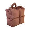 thumbnail image 1 of Xingzhi Nylon Waterproof Luxury Check Tote Bag Practical And Convenient Comfortable Soft Pillow Handbag Coffee, 1 of 6