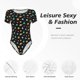 thumbnail image 4 of Balery Solar System Planets Space Body de cuello redondo de manga corta para mujer Tops de manga corta Tops básicos-Large, 4 of 7