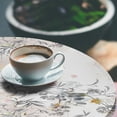 thumbnail image 3 of Ambesonne Vintage Fitted Round Tablecloth, Nature Bloom Branches Leafy, 40"- 44" Diameter, Taupe Grey Blush and Cream, 3 of 5