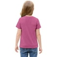 thumbnail image 6 of Jinhomg Toddler Boys Girls T Shirts Casual Comfy Short Sleeve Summer Tops Plain Solid Crew Neck Basic Tees Little Kids Cute Pullovers Hot Pink 7 Years, 6 of 10