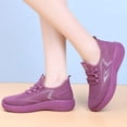 thumbnail image 6 of Domzle Womens Bowling Shoes Orthopedic Shoes with Arch Support Slip On Wide Width Sneakers Non-Slip Sole Lightweight Athletic Sneakers with Breathable Mesh Purple, 6 of 8