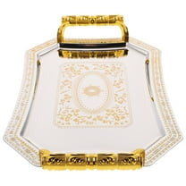PAMINGONO Rectangular Serving Tray Golden 1Set 11.00X7.86X4.72In