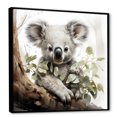thumbnail image 2 of Designart "Cute Koala from Australia IV" Animals Framed Wall Art - Traditional Green Koala Living Room Framed Canvas Art, 2 of 6
