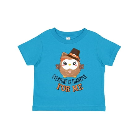 

Inktastic Everyone is Thankful for Me with Cute Thanksgiving Owl Boys or Girls Toddler T-Shirt
