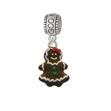 Enamel Gingerbread Girl - God Mother Charm Bead