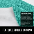 thumbnail image 6 of GORILLA GRIP Chenille Bath Rug 36x24, Rubber Backing Quick Dry Washable Microfiber Mats, Turquoise, 6 of 10