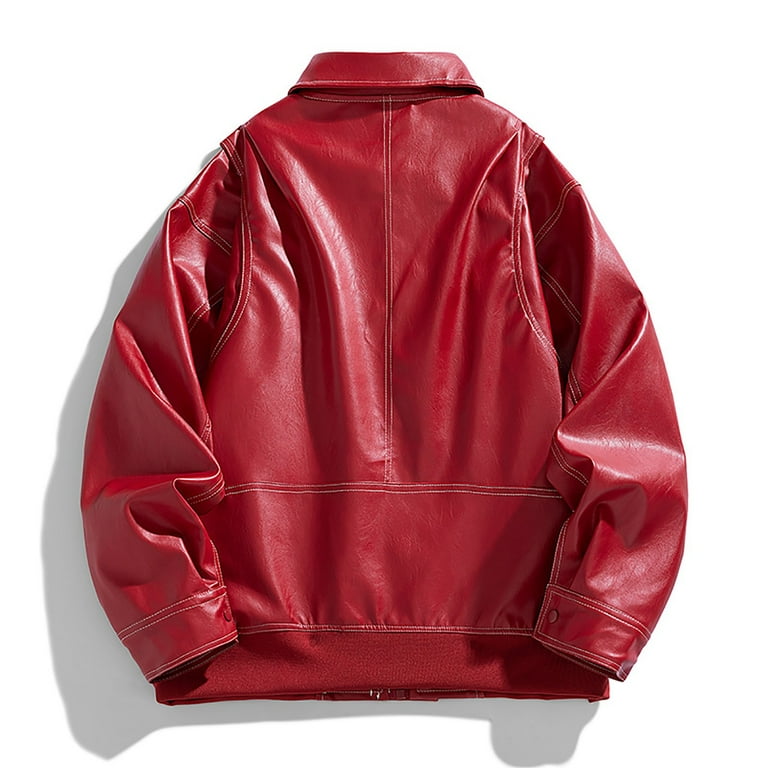 Yyeselk Men's Pu Leather Jackets Mens Faux Leather Bomber Yyeselk Men's Pu Leather Jackets Mens Faux Leather Bomber