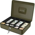 thumbnail image 1 of Cash Box with Money Tray and Lock Metal Cash Box for Small Businesses Compartment Money Box with Removable Tray and Key Portable Storage for Checks and Coins, 1 of 8