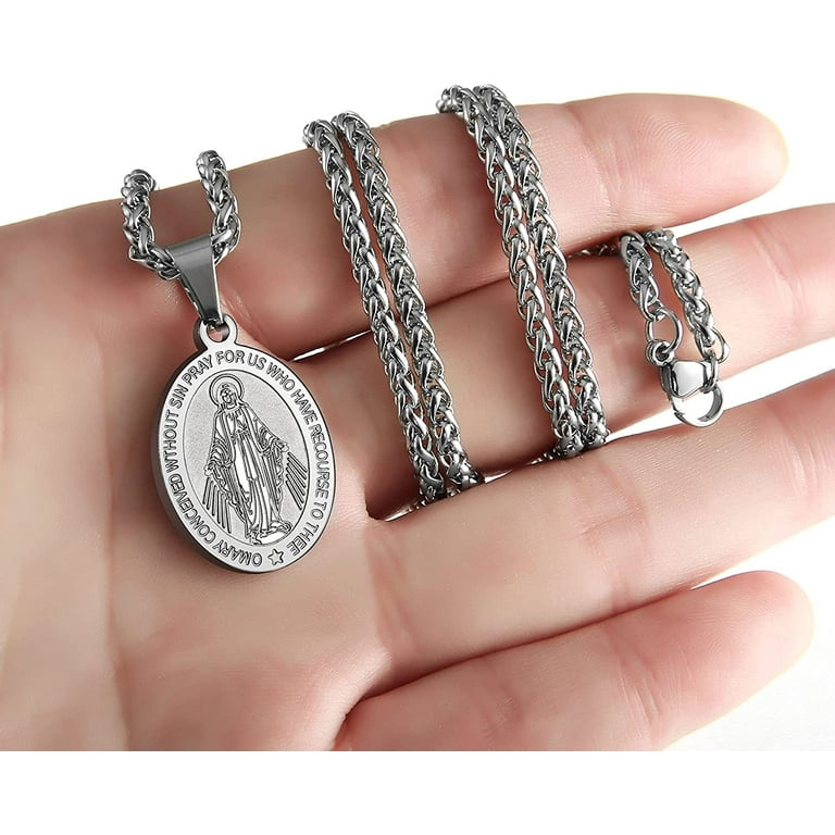 Miraculous Virgin Medal, Medal Pendant Charm, Catholic Rosaries