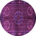 thumbnail image 1 of Ahgly Company Indoor Round Persian Purple Traditional Area Rugs, 7' Round, 1 of 4