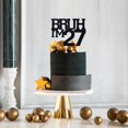 thumbnail image 3 of Brocha negra con purpurina ZACHAKO para decoración de tartas I'm 27 Happy 27th, 3 of 7