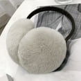 thumbnail image 2 of CYSFASHION Ear Muffs for Women Plush Soft Fluffy Cover Adjustable Foldable Warmers Furry Earmuffs Light Ashy, 2 of 3
