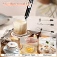 thumbnail image 7 of Milk Frother Handheld with Stand, 3 Speed Adjustable Electric Whisk, Drink Mixer with Stainless 3 Whisk, Hand Frother Wand Rechargeable, Foam Maker for Cappuccino Hot Chocolate Egg Latte Black, 7 of 7