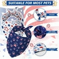 thumbnail image 4 of 4th of July Dog Bandanas Reversible Large 2 Pack, Patriotic Independence Day Adjustable Triangle Holiday Scarves for Small Medium Large Extra Large Puppy Dogs Pets, 4 of 5