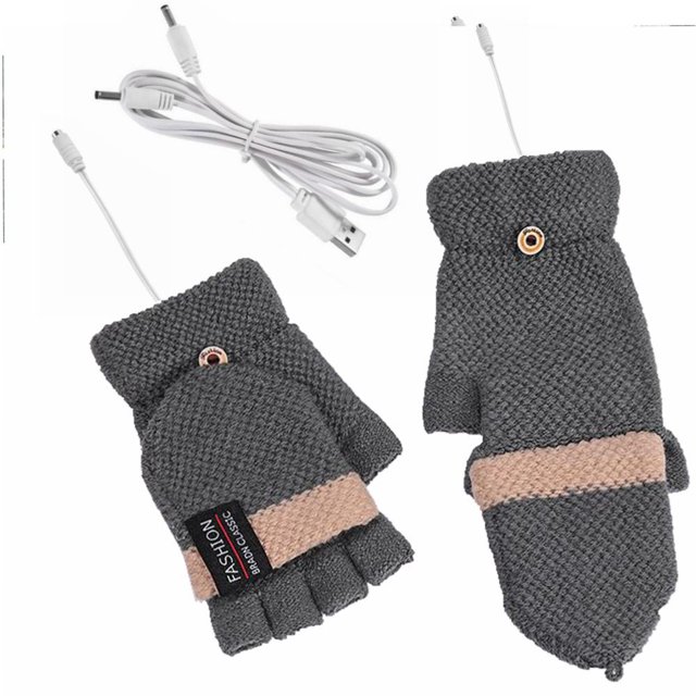 Guantes térmicos USB Guantes de invierno unisex Dos en uno Diseño lavable Módulo de conducción térmica Trabajo de conversión de calor eléctrico Trabajo de computadora de oficina Namotu MZQ-1142-5