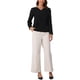 thumbnail image 2 of INSPIRAR CHIC Blusa de Moda de Trabajo Casual de Manga Larga con Cuello en V para Mujeres XS Negra, 2 of 6