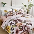 thumbnail image 4 of Dintszyayue Floral Comforter Set Queen Size,3 Pcs Pink Flowers Microfiber Bedding Set Adult(90"x90"), 4 of 4