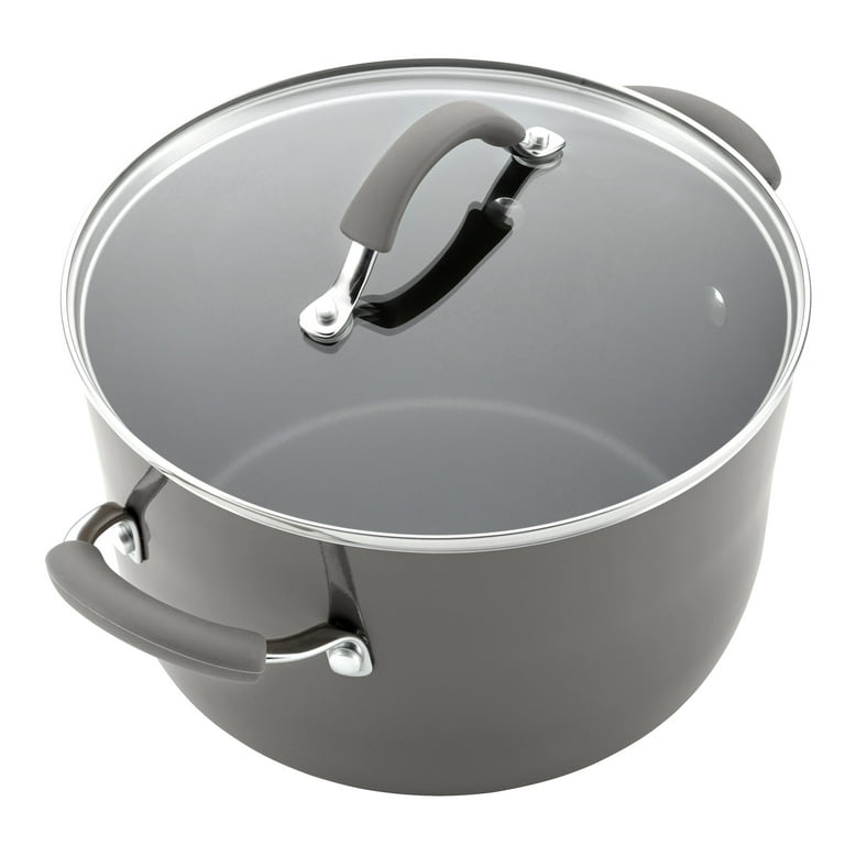 Rachael Ray 10-Piece Kitchen NonStick Hard Enamel Cookware Set Pots Pans  -Yellow 
