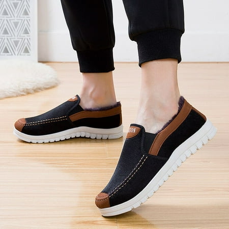 

2022 New Men s Boots Casual Shoes Men Slip On Shoes For Men Fashion Ankle Boots Warm Comfortable Flat Botas Mujer Winter Shoes