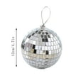 thumbnail image 3 of 1PC 4.7In Mini Hanging Party Decorations Small Reflective Silver Ball Ornaments with Hanging Ring for Themed Events,Stage,Club,Wedding Props Christmas Tree,Holiday,Dance Music Festival Decoration, 3 of 9