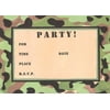Lil Pickle Boys Camouflage Invitation, Fill-in Style, 8 Pack