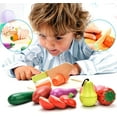 thumbnail image 7 of Wooden Play Food for Kids Kitchen - Toys Food Vegetables and Fruit for 2 Year Old Boys Girls Role Pretend Play Early Education Montessori Education, 7 of 7