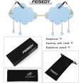 thumbnail image 5 of FEISEDY Retro Dripping Cloud Shaped Tassel Sunglasses Rimless Women Funny Party Disco Eyewear B2834, 5 of 16