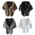 thumbnail image 2 of Châle en Fausse Fourrure Écharpe d'Hiver pour Mariage, 2 of 4
