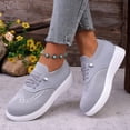 thumbnail image 4 of CYMMPU Women's Breathable Knit Slip On Walking Sneakers, Lightweight Low Top Casual Daily Shoes Gray 40, 4 of 8