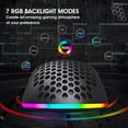 thumbnail image 6 of Hexamurby Ultralight Wireless Gaming Mouse,6 Kinds RGB Backlit,5 Levels Adjustable,Lightweight Honeycomb Shell Mice for PC Gamers(Black), 6 of 9