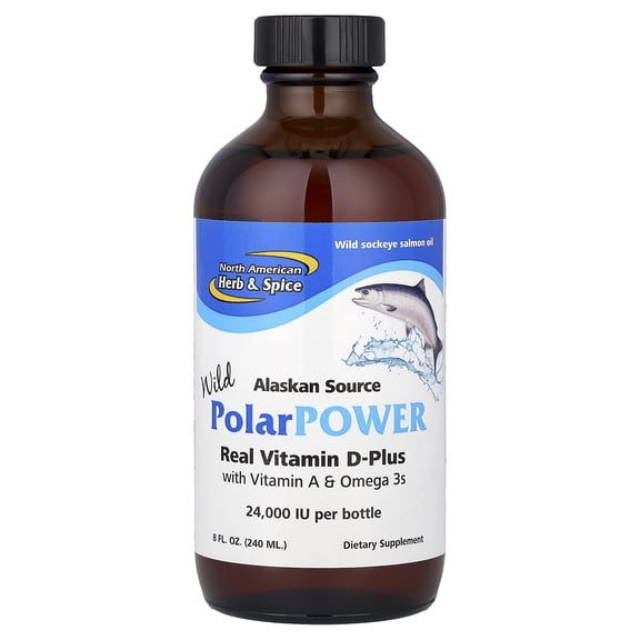 North American Herb & Spice Wild PolarPower, Real Vitamin D-Plus with Vitamin A & Omega 3s, 8 fl oz (240 ml)