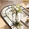 thumbnail image 4 of Antok 71"x 32" Arched Full Length Windowpane Mirror Metal Framed Wall Decor Floor Mirror, Black, 4 of 8