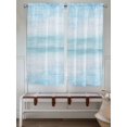 thumbnail image 6 of Living Room Curtains 72 Inches length, Gradient Aqua Blue Window Treatment Curtain Drapes, Modern Rustic Minimalist Pastel Solid Light Filtering Drapes for Bedroom Laundry Room, 52"x72", 2 Panels, 6 of 7
