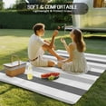 thumbnail image 5 of Fsddascl Grey Striped Outdoor Rug for Patio/Deck/Porch, Non-Slip Large Area Rug 5 x 8 Ft, Geometric Ombre Vertical Stripes Minimalist Indoor Outdoor Rugs Washable Area Rugs, Camping Rug Carpet, 5 of 5