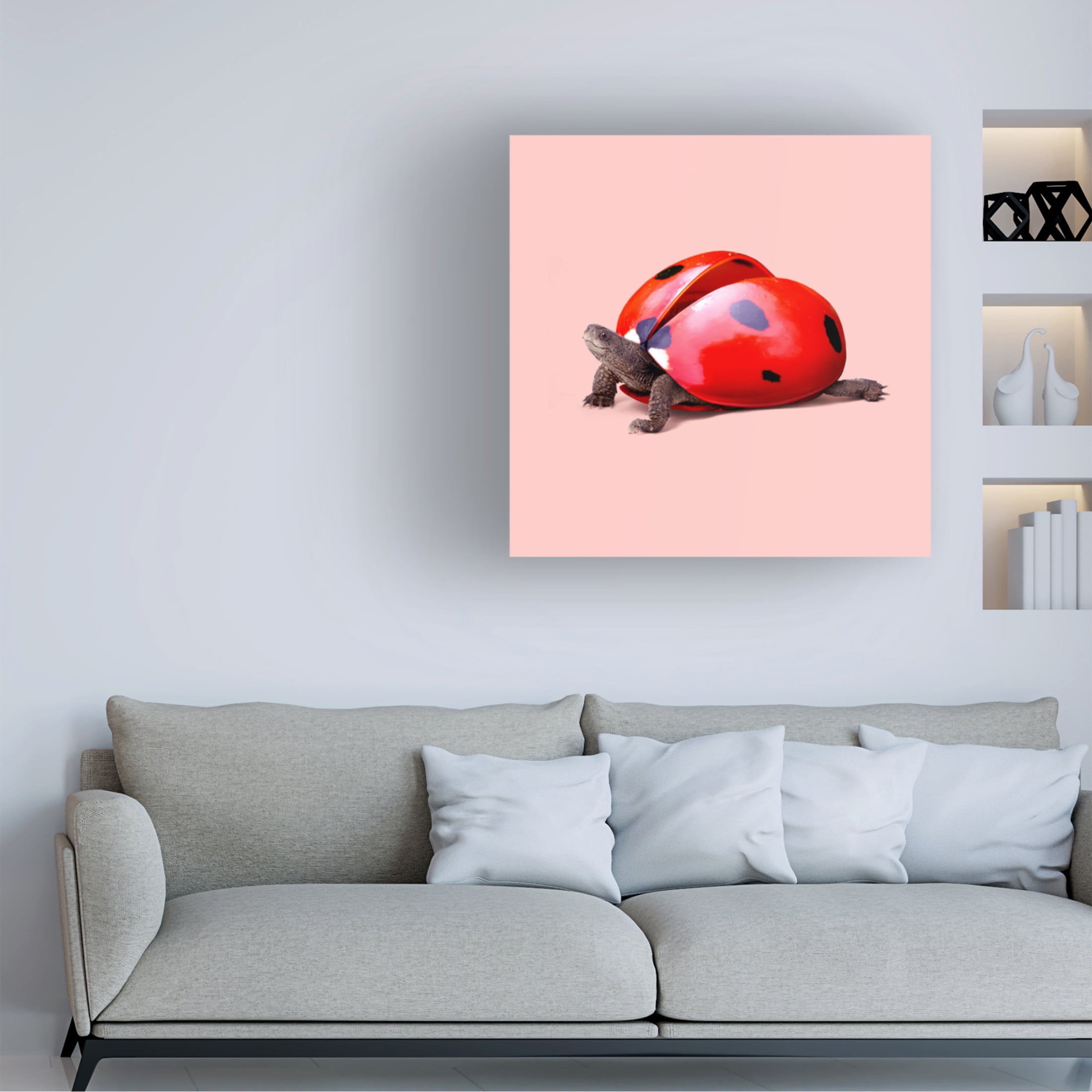 Trademark Fine Art Artem Pozdniakov Ladybug Turtle Canvas Wall Art
