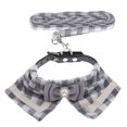 thumbnail image 2 of Cuerda Para Correa Para Perros Y Gatos, Correa Para Collar Con Pajarita Para Gatitos M, Cuadros Negros SM SunniMix Juego de arneses y correas para perros, 2 of 8