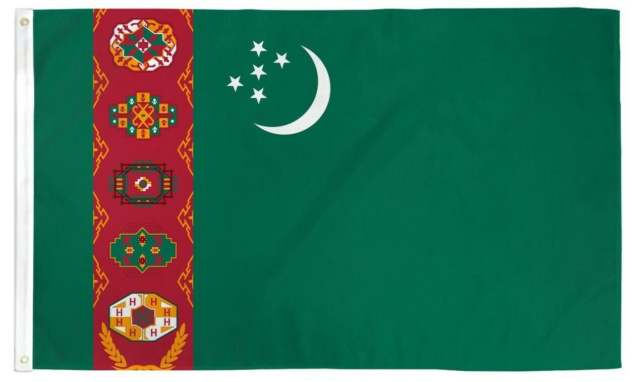 3x5 Turkmenistan Flag 3'x5' Banner Brass Grommets 
