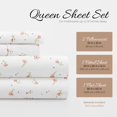 thumbnail image 2 of Juego de sábanas para ropa de cama Market Queen, 4 piezas, color rosa floral suave, 2 of 9