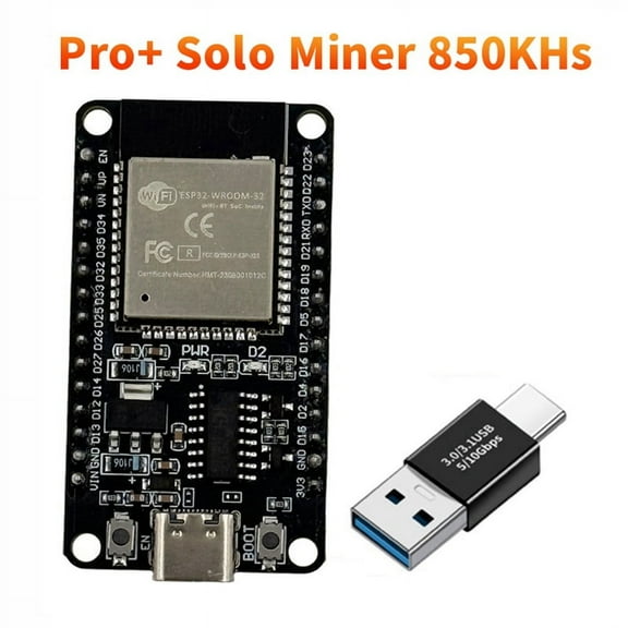 BTC Miner Pro  Solo Miner 850KH/S Hashrate Bitcoin BTC Miner ESP32 Chip WiFi Low Power Adapter for Home Office