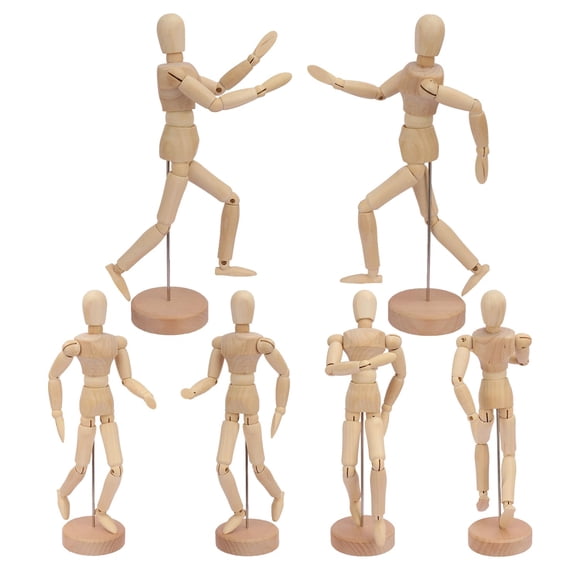 Modelo de figura artística Geytetqi, set de 8 maniquíes de madera de 20 cm