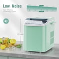 thumbnail image 4 of Portable Self Cleaning Countertop Ice Maker Machine, 6 Mins/9 Pcs, 26.5lbs/24Hrs, 2 Sizes of Bullet Ice, Ideal for Kitchen, Office, and Parties, Stainless Steel Green Ice Maker with Scoop and Basket, 4 of 11