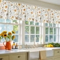 thumbnail image 4 of 2 Pack Vintage Butterflies Valance for Window Flowers Plant Floral Leaves Farmhouse Kitchen Valance Rod Pocket Short Curtain Topper Decorative Window Treatment for Living Room Bedroom 42"x18", 4 of 8