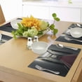 thumbnail image 4 of Ambesonne Grey Yellow Place Mats Set of 4, French Hotel, Standard Size, Grey Yellow, 4 of 6