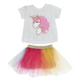 thumbnail image 1 of Conjunto Playera Estampada Tutu Colores Kiss Unicornio Baby Kisses Conjunto2235, 1 of 3