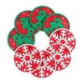 thumbnail image 4 of Gymnture christmas 8pcs Christmas Coasters Round Felt Nonslip Cup Pads Snowflake Mats for Xmas, 4 of 10